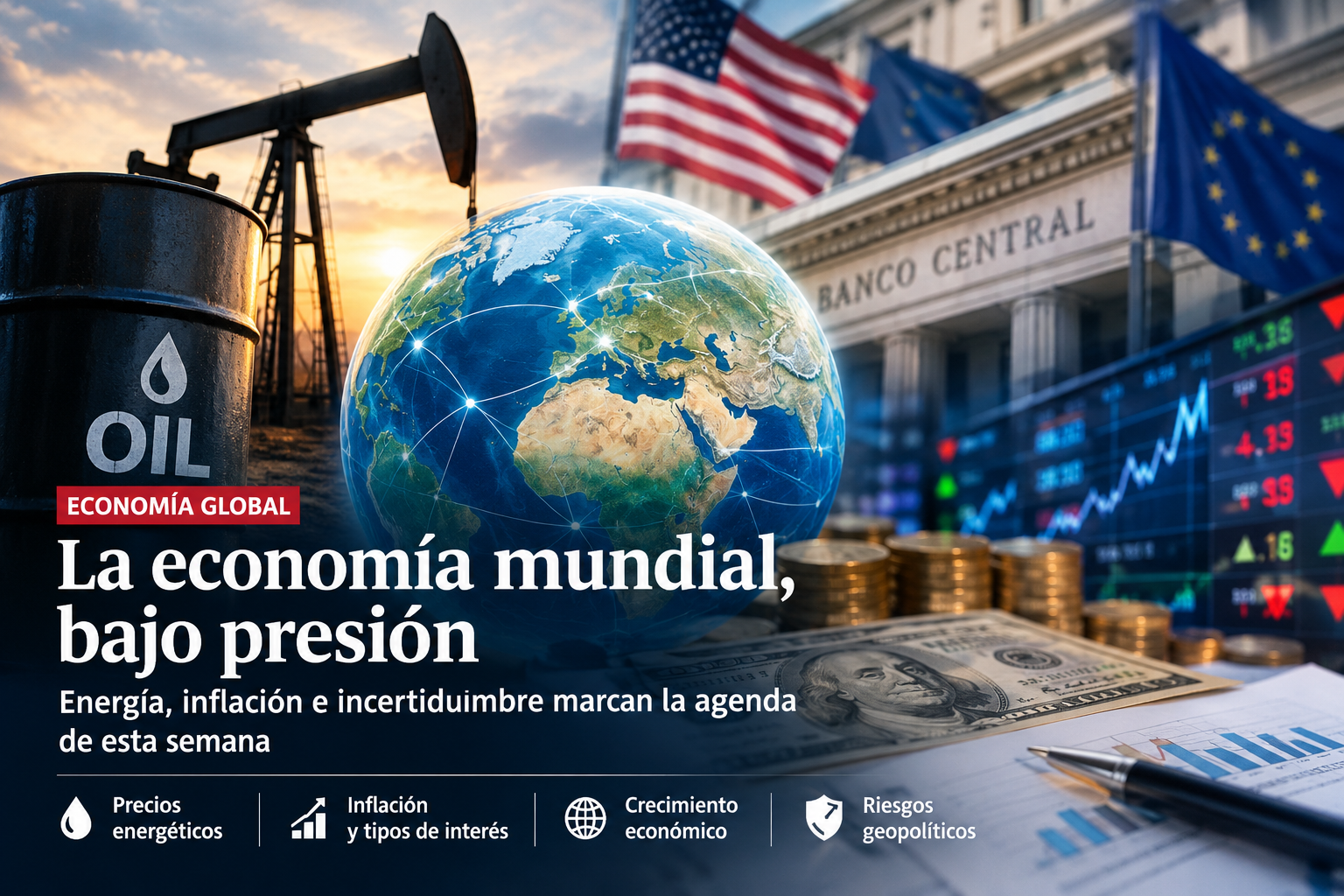 La economía mundial, bajo presión: energía, inflación e incertidumbre marcan la agenda